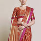 Trendy Saree Art Silk Uppada Silk Orange Zari Saree