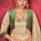 Palazzo Salwar Suit Art Silk Beige Woven Salwar Kameez