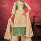 Palazzo Salwar Suit Art Silk Beige Woven Salwar Kameez