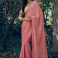 Contemporary Art Silk Peach Woven Saree