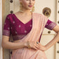 Contemporary Art Silk Peach Embroidered Saree