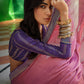 Contemporary Art Silk Pink Lace Saree