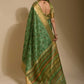 Contemporary Art Silk Green Print Saree