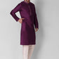 Kurta Pyjama Art Silk Purple Embroidered Mens
