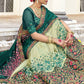 Contemporary Art Silk Rama Embroidered Saree