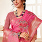Contemporary Art Silk Pink Embroidered Saree