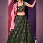 Lehenga Choli Art Silk Green Embroidered Lehenga Choli