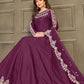 Salwar Suit Art Silk Purple Embroidered Salwar Kameez