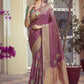 Contemporary Art Silk Wine Meenakari Saree