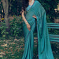 Designer Art Silk Firozi Woven Saree