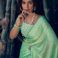 Trendy Saree Art Silk Green Woven Saree