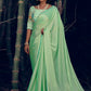 Trendy Saree Art Silk Green Woven Saree