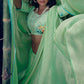 Trendy Saree Art Silk Green Woven Saree