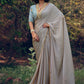 Trendy Saree Art Silk Grey Woven Saree