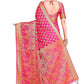 Contemporary Art Silk Uppada Silk Pink Zari Saree