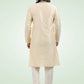 Kurta Pyjama Banarasi Jacquard Cream Fancy Work Mens