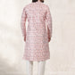 Kurta Pyjama Banarasi Jacquard Pink Fancy Work Mens