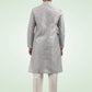 Kurta Pyjama Banarasi Jacquard Grey Fancy Work Mens