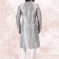 Kurta Pyjama Banarasi Jacquard Silver Fancy Work Mens