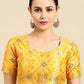 Designer Blouse Banarasi Jacquard Yellow Weaving Blouse
