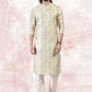 Kurta Pyjama Banarasi Jacquard Yellow Fancy Work Mens