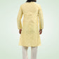 Kurta Pyjama Banarasi Jacquard Yellow Fancy Work Mens