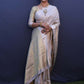 Trendy Saree Banarasi Silk Beige Jacquard Work Saree