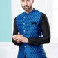 Indo Western Banarasi Silk Dupion Silk Black Blue Jacquard Work Mens