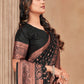 Trendy Saree Banarasi Silk Black Patch Border Saree