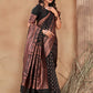 Trendy Saree Banarasi Silk Black Patch Border Saree