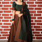 A Line Lehenga Banarasi Silk Brown Weaving Lehenga Choli