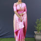 Designer Banarasi Silk Pink Jacquard Work Saree