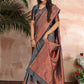Classic Banarasi Silk Grey Weaving Saree