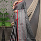 Contemporary Banarasi Silk Black Jacquard Work Saree