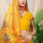 Designer Banarasi Silk Mustard Weaving Saree