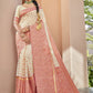 Traditional Saree Banarasi Silk Cream Weaving Saree