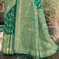 Traditional Saree Banarasi Silk Green Weaving Saree