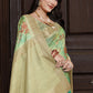 Classic Banarasi Silk Green Digital Print Saree