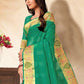 Classic Banarasi Silk Sea Green Embroidered Saree