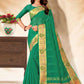 Classic Banarasi Silk Sea Green Embroidered Saree
