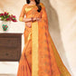 Trendy Saree Banarasi Silk Orange Embroidered Saree