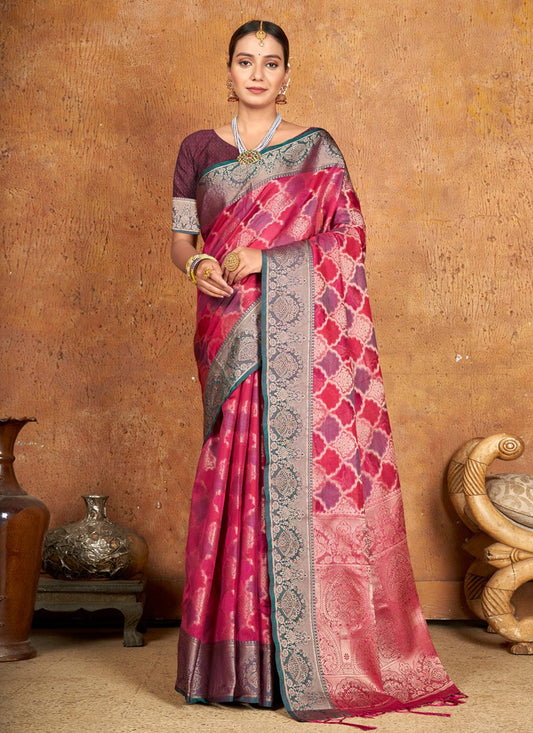 Traditional Saree Banarasi Silk Multi Colour Fancy Work Saree