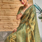 Classic Banarasi Silk Gold Green Weaving Saree