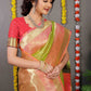 Traditional Saree Banarasi Silk Green Weaving Saree