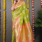 Traditional Saree Banarasi Silk Green Weaving Saree