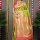 Traditional Saree Banarasi Silk Green Weaving Saree