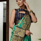 Trendy Saree Banarasi Silk Green Weaving Saree