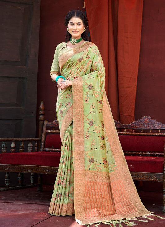 Classic Banarasi Silk Green Weaving Saree