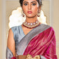 Classic Banarasi Silk Hot Pink Jacquard Work Saree
