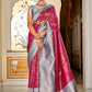 Classic Banarasi Silk Hot Pink Jacquard Work Saree